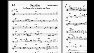 Solo Transcription "Ginza Line" [Max Ionata] ( In B Flat )