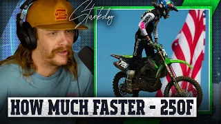 "I am exactly the same speed!" Stankdog claims to be the same speed on either a 125 2-stoke or 250F