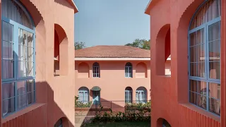 Peach-coloured walls enliven Goan holiday homes by Jugal Mistri Architects