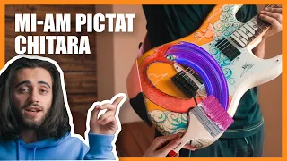 Am desenat pe prima mea chitară (a durat un an)