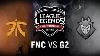 FNC vs. G2  - Week 2 Day 2 | EU LCS Spring Split | Fnatic vs. G2 Esports (2018)