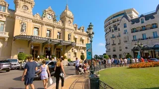 Walking Monte-Carlo, Monaco - Casinos, Hotels, Harbour, Shops, Cafes & Station - French Riviera