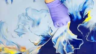 If you love flowers, don't miss the surprise at the end of this acrylic pour painting tutorial.