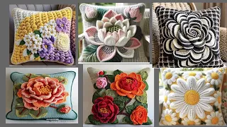 Latest Crochet Cushion Covers Designs 2024#knittedCushionwithwool#crochetcraft #crochetpattern