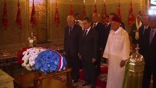 Ex-French president Sarkozy visits Mohammed V mausoleum in Rabat