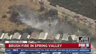 Brush fire in Spring Valley