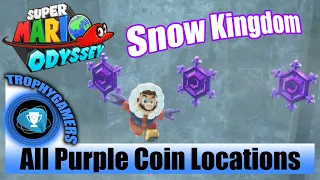 Super Mario Odyssey All Purple Coin Locations Snow Kingdom - No commentary