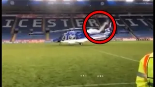 Leicester City helicopter crash - mobile phone video footage