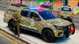 OPERAÇÃO DA CIPE CAATINGA CONFRONTO NA FAVELA PMBA | GTA 5 POLICIAL