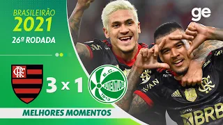 FLAMENGO 3 X 1 JUVENTUDE | MELHORES MOMENTOS | 26ª RODADA BRASILEIRÃO 2021 | ge.globo