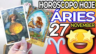 UM MILAGRE ACONTECE NA SUA VIDA 😍 Horoscopo do dia de hoje ÁRIES 27 novembro 2022♈️tarô Áries