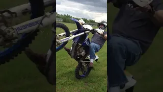 Husaberg FE570 Gets Away on Rider! - Whiskey Throttle