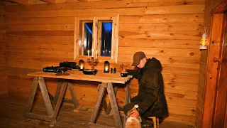 Living in a Log Cabin Alone in the Wilderness, Building Walls For a Sauna | Tiny Home