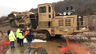 Transporting The 155 Tonnes Tesmec Trencher 1675 - Fasoulas Heavy Transports