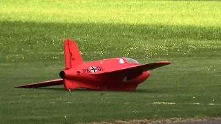 RED MESSERSCHMITT Me 163 KOMET HIGH SPEED RC TURBINE MODEL JET