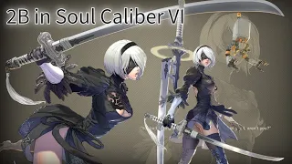 Nier Automata 2B Gameplay in Soul Caliber VI Fighting Game