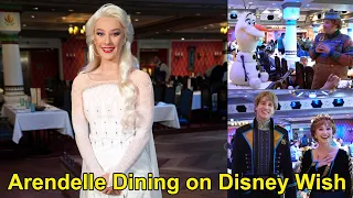 "Arendelle: A Frozen Dining Adventure" Show on Disney Wish Cruise with Elsa, Anna, Kristoff, Olaf +