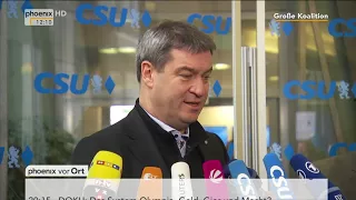 Statement von Markus Söder vor der Sitzung des CSU-Vorstands am 08.02.18