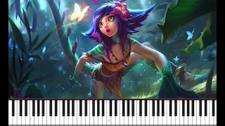 League of Legends Neeko Login Theme (full) piano tutorial