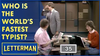 Barbara vs. Barbara: Who Is The World's Fastest Typist? | Letterman