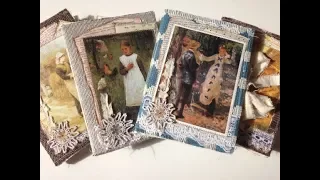 Vintage Fabric Junk Journals Flip Through