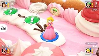 Mario Party Superstars #986 Peach's Birthday Cake Peach vs Donkey Kong vs Mario vs Luigi