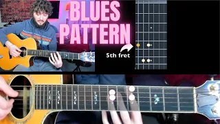 Use This Easy 4 Note Pattern to Jam Blues All Over the Neck!  A Blues Guitar Lesson with Tabs