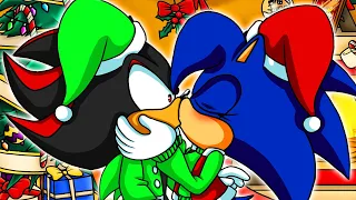 SONICA KISSING SHADOW ON CHRISTMAS! - [Sonic Comic Dub]