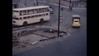 1950s West and East Berlin with the Berlin Wall still being built