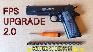 Cybergun Colt 1911 FPS Upgrade: (M135 Sniper Spring Mod!!)