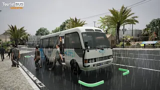 Toyota Coaster B40 | Rainy Day Tour | Tourist Bus Simulator