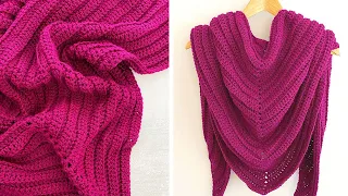HOW TO CROCHET A TRIANGLE SHAWL | Easy crochet shawl tutorial