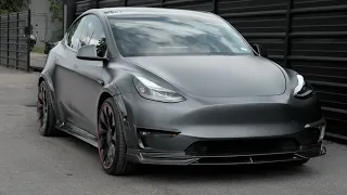 CMST Carbon Fiber Widebody Wheel Arch Install with Ver. 3 Lip Tesla Model Y