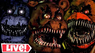 Beating Five Nights At Freddy's 4 For The First Time LIVE!!