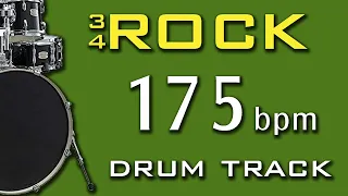 175 BPM - 3/4 DRUM TRACK - ROCK