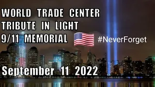 🇺🇲 September 11 2022 World Trade Center, Tribute in Light, 9/11 Memorial Walk NYC LIVE