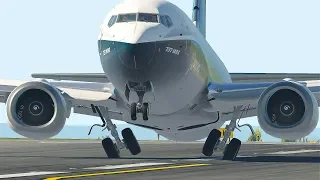 Boeing 737MAX Landing Gear Failure Emergency Landing | Xplane 11(HD)