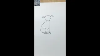 How to draw a dog from 61 // drawing from numbers // Easy drawing