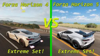 Forza Horizon 5 vs Forza Horizon 4 Graphics & Sounds Comparison | Extreme Set | 1080p |  PC
