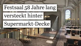 Festsaal aus 1900 war fast 60 Jahre hinter Supermarkt versteckt | Tanzsaal entdeckt, Pomp, Tegel