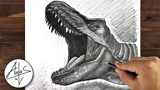 How to Draw T-REX | Sketch Tutorial (step by step)