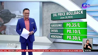 Oil price rollback (June 19, 2023) | SONA