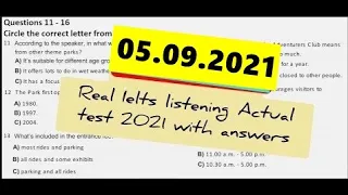 IELTS Listening Actual Test 2021 with Answers | 05.09.2021