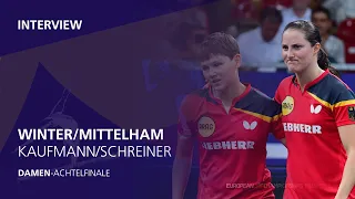 Schreiner/Kaufmann - Winter/Mittelham I Damen-Doppel Runde 32 I Tischtennis-EM Munich 2022