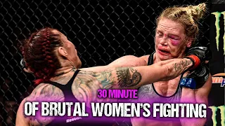 30 minute Of Brutal Women's Knockouts - Bare Knuckle, MMA, Boxing & Kickboxing