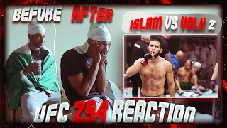 UFC 294 REACTION TO ISLAM MAKHACHEV'S HEADKICK KO OF ALEXANDER VOLKANOVSKI!!!