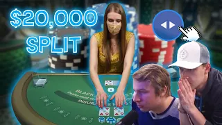 $20,000 SPLIT BLACKJACK SESSION + $50,000+ IN BONUS BUYS!