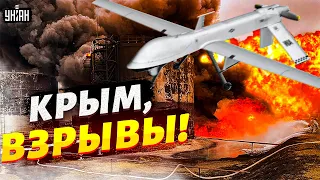💥 Крым, мощные взрывы! Много прилетов и дыма: есть первые кадры