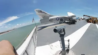 KA-3B Skywarrior en el USS Lexington, Corpus Christi, TX