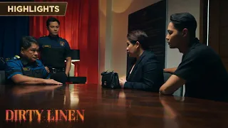 Leona is questioned by the police over the death of Carlos | Dirty Linen (w/ English Subs)